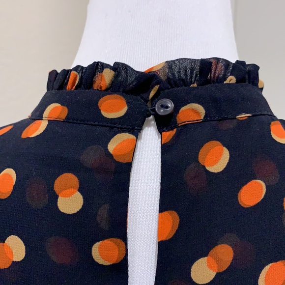 MAEVE Sheer Polka Dot Ruffle Blouse - Picture 9 of 14